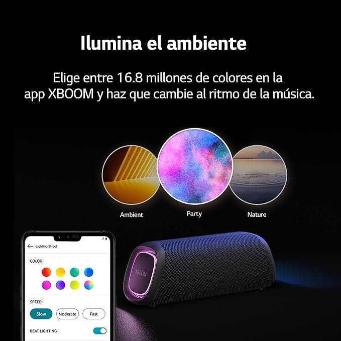 Altavoz inalámbrico LG XBOOM Go XG7QBK - Bluetooth, 40W, Sonido Sound Boost, IP67 - Resistente al agua