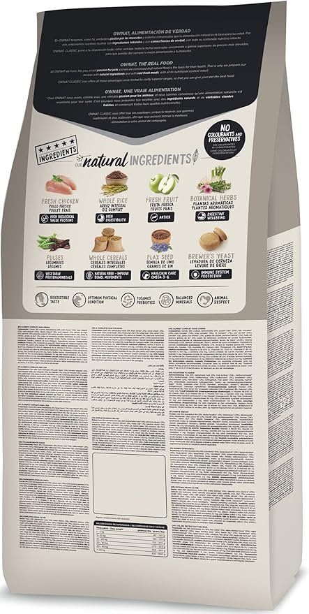 Ownat Pienso para Perros Dog Classic Light 20 kg, Alimento Balanceado contra el Sobrepeso - Opiniones y Análisis completo