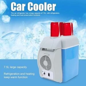 Refrigerador de coche portátil, silencioso para camping - Opiniones CNAOHGHN - 7.5 L, 12V/24V - ¡Mantén tus alimentos frescos en tus viajes! - Compra ahora y disfruta de la comodidad en la carretera.