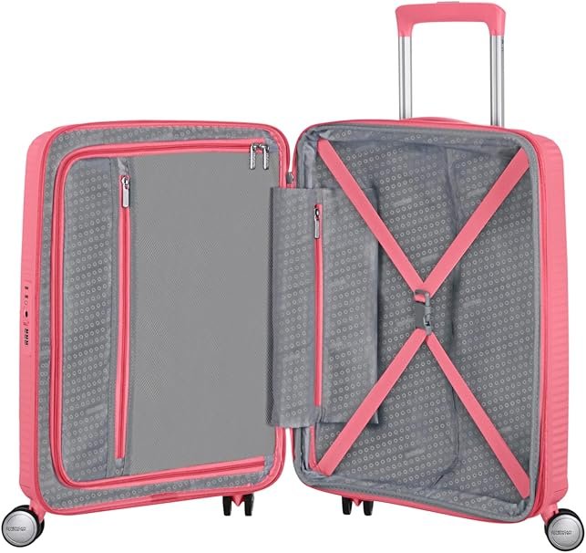 La mejor maleta de cabina American Tourister Soundbox Spinner S expandible: diseño moderno, funcionalidad extendida y relación calidad-precio excelente.