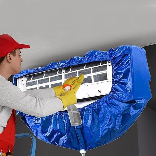 Kit de limpieza de aire acondicionado, bolsa de limpieza dividida para unidad de aire acondicionado, kit de cubierta de limpieza impermeable - Opiniones y recomendaciones de limpieza de aire acondicionado.