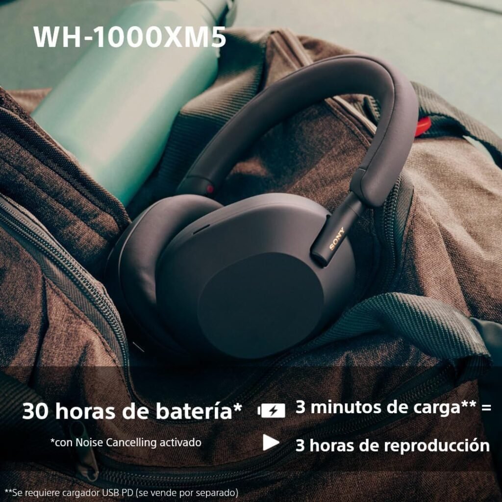 Auriculares Sony WH-1000XM5 Noise Cancelling, bluetooth, llamadas cristalinas.