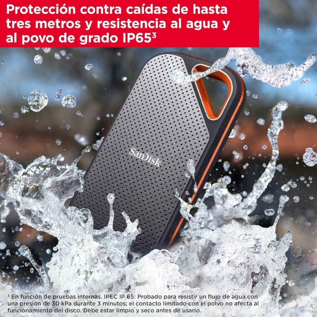 Opiniones SanDisk Extreme PRO SSD Externo Portátil 2 TB - Velocidad de lectura y escritura de hasta 2000 MB/s. ¡No te pierdas la oportunidad de tener este potente disco duro externo SSD en tus manos! ¡Clic para más información!