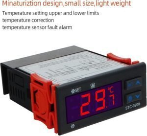 Regulador de temperatura digital Thermoreguladorre 5X-9200 con función de alarma - Imagen del producto con ventilador de descongelación de refrigeración