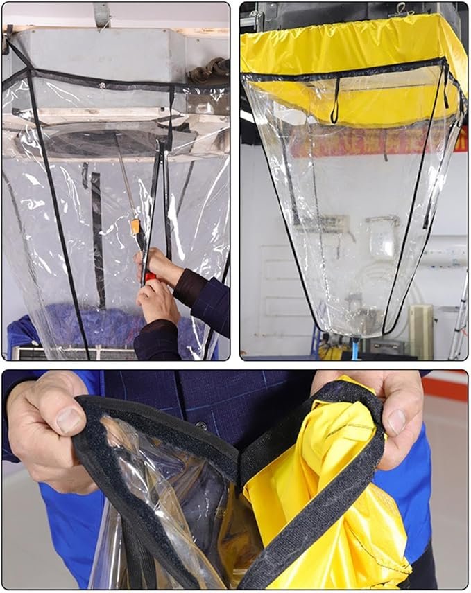 Cubierta de Lavado de Aire Acondicionado para Exteriores: Bolsa de Servicio de Lavado de Aire Acondicionado