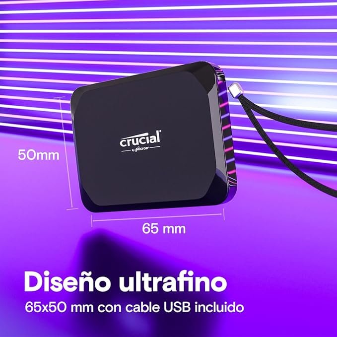 Opiniones Crucial X9 SSD 4TB Portátil - Velocidad de hasta 1050MB/s - Compatible con PC, Mac, PlayStation y Xbox. ¡Consigue el almacenamiento rápido y confiable que necesitas!