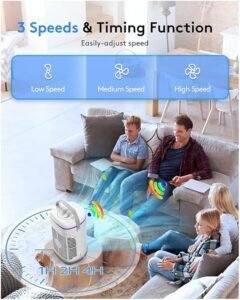 Mini aire acondicionado portátil con opiniones - Mando a distancia - Aire acondicionado evaporativo mini portátil con opiniones.