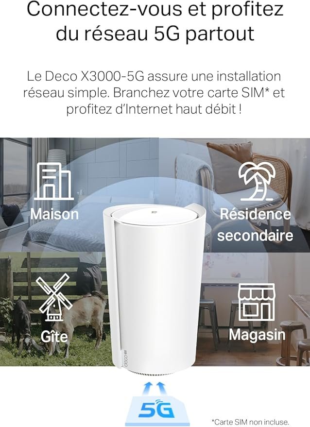 Opiniones TP-Link Deco X3000-5G LTE - Router Wi-Fi 6 AX3000: ¡Descubre la potencia de la conexión 5G en tu hogar con este innovador router TP-Link Deco X3000! ¡Conéctate de forma rápida y estable con Wi-Fi 6 AX3000 para una experiencia de navegación increíble! ¡No te quedes atrás, hazte con el tuyo ahora! #TPlink #DecoX3000 #Wi-Fi6AX3000 #Opiniones