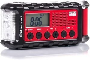 Opiniones de la Batería Externa de Emergencia ER300 Multifuncional para Camping y Outdoor de Midland - Reseña de la Linterna LED Dinamo.