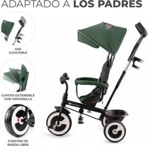 Kinderkraft ASTON Triciclo Evolutivo, Bicicleta Sin Pedales, Bicicleta Bebe, Plegable - Opiniones y Características del Producto