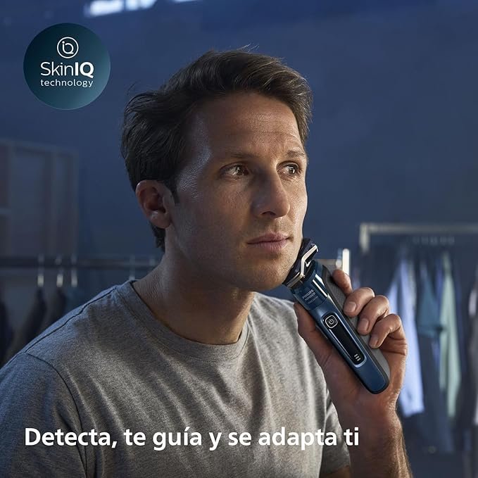 Afeitadora eléctrica Philips Serie 7000 para hombres con recortadora y 45 cuchillas. Ideal para piel sensible. ¡Descubre la mejor forma de afeitar!