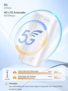 Opiniones Tenda 5G01 - Router 5G SIM WiFi 6 1500Mbps, Módem 5G/4G LTE con Doble Banda - Producto de alta velocidad y rendimiento para una conectividad óptima. ¡Descúbrelo ya!