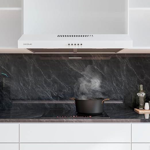 Campana extractora Cecotec 60cm Bolero Flux CM 602200 White - La mejor opción para cocinas pequeñas.