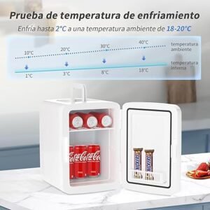 Mininevera YASHE de 10 litros/12 latas para dormitorio - enfriador y calentador termoeléctrico. Compra la mejor nevera pequeña para mantener tus bebidas frías o calientes en tu habitación. ¡No te quedes sin la tuya!