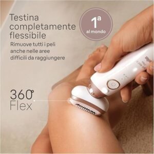 Depiladora eléctrica Braun Silk-épil 9 Flex para mujer con cabezal flexible 360°. ¡Descubre la forma más sencilla de depilarte!