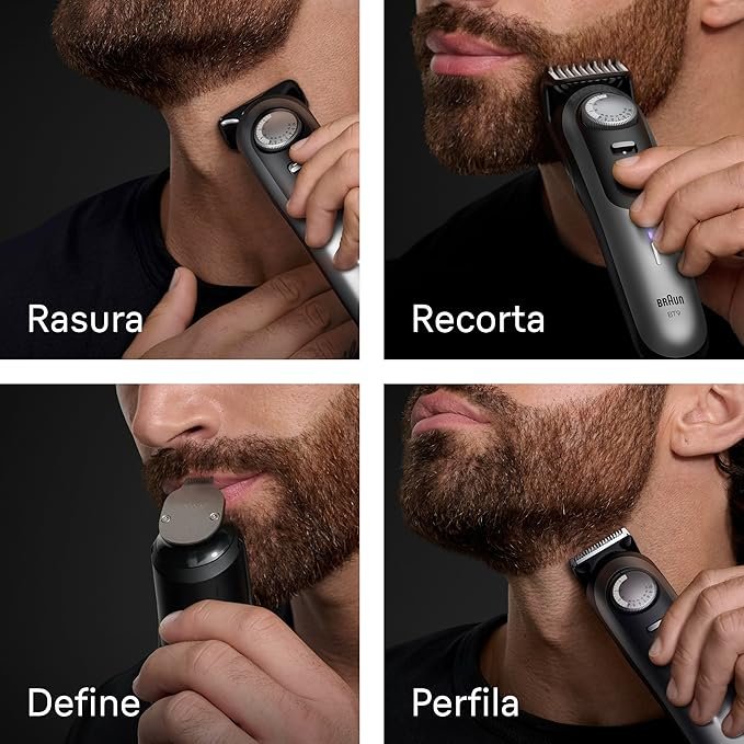 Braun Recortadora De Barba Series 9 BT9545, Barbero Recargable Resistente Al Agua, +11 Accesorios Para Barba.