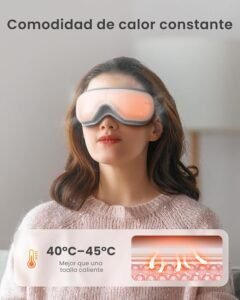 Masajeador de ojos RENPHO con control remoto y calor - Compresión de aire para aliviar la tensión ocular