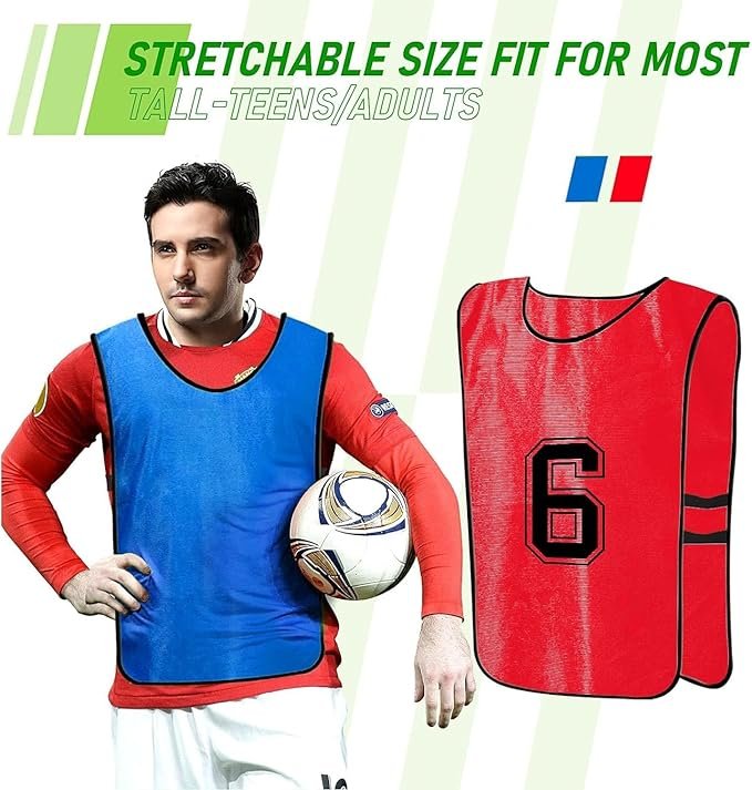 Chalecos de entrenamiento numerados reversibles para fútbol y baloncesto - Las mejores opciones en Amazon ?