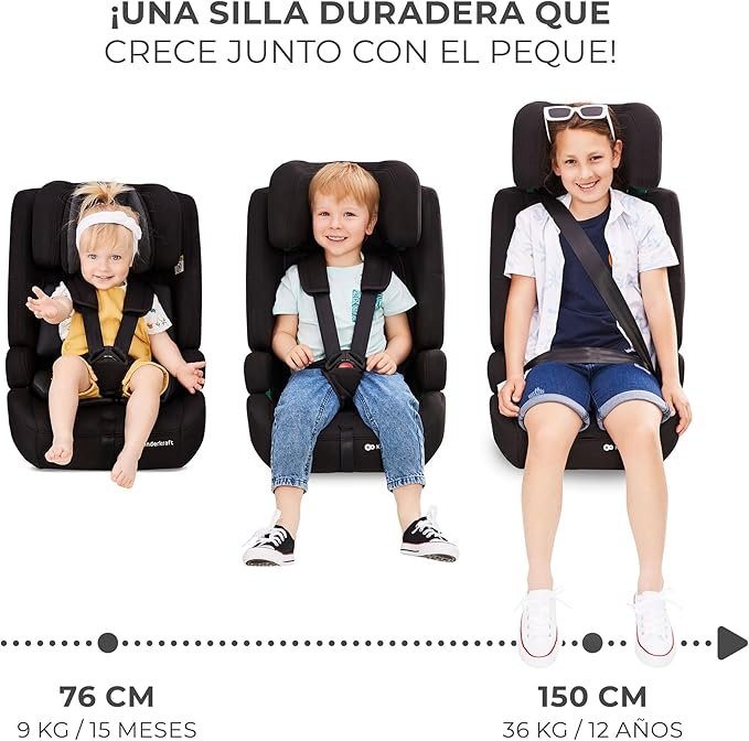 Kinderkraft SAFETY FIX 2 I-SIZE 75-150 cm Silla coche grupo 1 2 3 isofix, Asiento amplio y blando para niño. ¡Descubre la mejor silla de coche para tu pequeño! Asegura su comodidad y seguridad con Kinderkraft SAFETY FIX 2 I-SIZE. ¡Haz tu compra ahora!