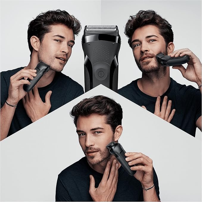 Braun Series 3 Afeitadora Eléctrica Hombre, Máquina de Afeitar Barba 3 En 1 con Recortadora De Precisión Para La Barba Y 5 Peines - imagen del producto.
