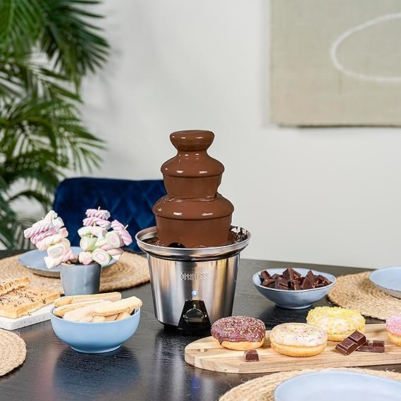 Fuente de chocolate XL con 2 ajustes de potencia, 3 alturas y 0,7 litros de capacidad de la marca Princess 292998. Atractivo diseño y funcionalidad en un solo producto.