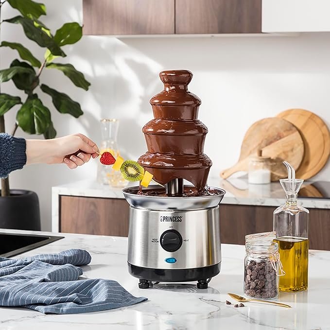 Fuente de Chocolate XXL Princess 292999 - 1.1 litros de capacidad - Carcasa de Acero Inoxidable - 4 Alturas - Opiniones ¡Compra ya la tuya!