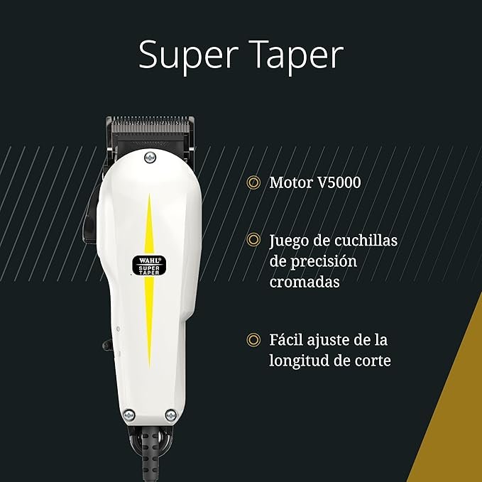 Opiniones Wahl Super Taper - Cortapelos Profesional - Máquina de Cortar Pelo para Hombre para Eliminar Volumen y Perfila. ¡Descubre la mejor manera de mantener tu cabello impecable con la Wahl Super Taper! ¡No te pierdas esta increíble máquina de cortar pelo diseñada para eliminar volumen y perfilar con precisión!