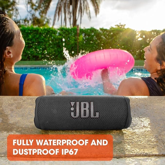 Altavoz Bluetooth portátil JBL Flip 6 resistente al agua y al polvo IPX67. Compatible con JBL PartyBoost. ¡Consigue el mejor sonido en cualquier lugar!