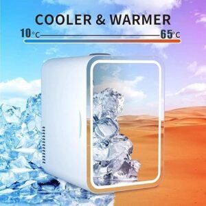 Nevera para Productos de Cuidado de la Piel con Espejo - Refrigerador de Capacidad para Cuidado de la Piel
