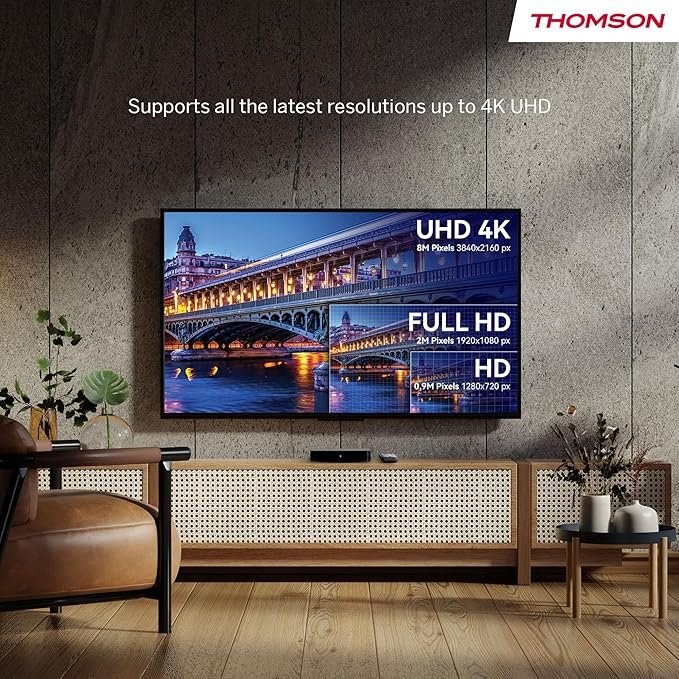 Opiniones Thomson Streaming Box 240, 4K UHD, Google TV, Google Voice Control, WiFi, Googlecast Built-in - Imagen del producto.