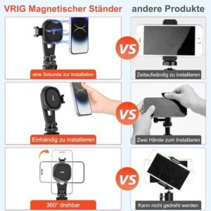 Soporte magnético para trípode de teléfono Magsafe VRIG MG-03 - Opiniones y rotación de 360°.
