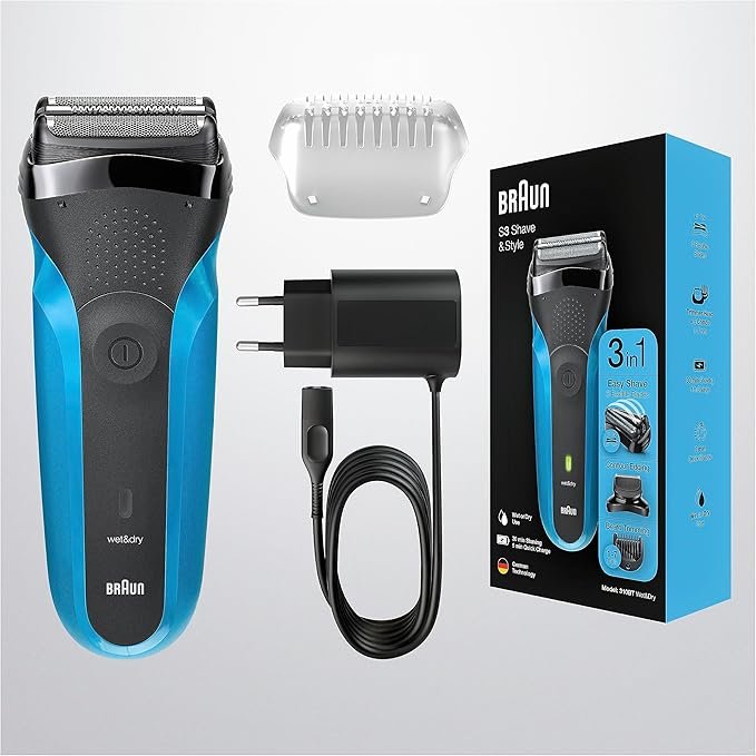 Braun Series 3 Shave and Style 30bt: Afeitadora eléctrica Wet and Dry calidad precio ¡La mejor afeitadora eléctrica Wet and Dry calidad precio! Braun Series 3 Shave and Style 30bt es la solución perfecta para obtener un afeitado preciso y cómodo. ¡Consigue un resultado impecable al instante!