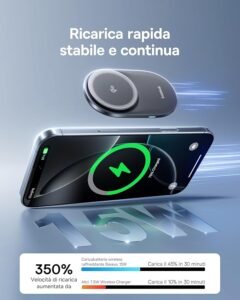 Baseus 15W VC1 Pro Soporte Teléfono Coche Magnético con MagSafe, Opiniones [Enfriamiento de Alta Velocidad] [Carga Rápida]