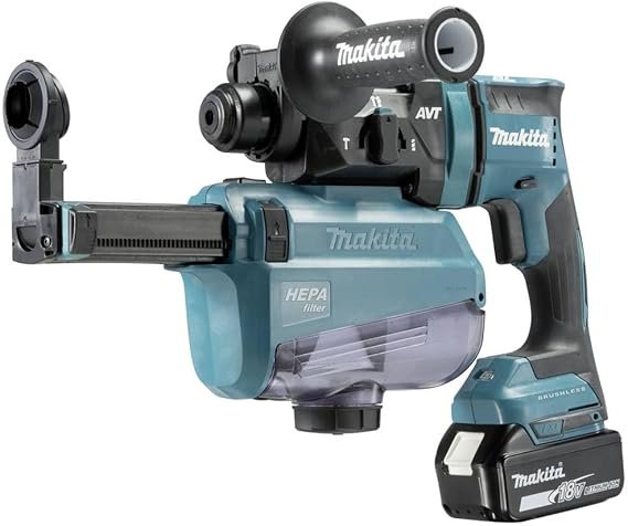 Opiniones Martillo combinado Makita DHR182RTWJ - Potencia de impacto máxima 1,7 julios, batería de 18V y cargador incluido. ¡Compra ahora y disfruta de la mejor calidad en tus trabajos de construcción!