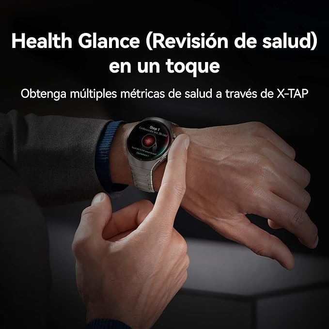 HUAWEI Watch 5, 42mm Smartwatch con Multi-Sensor Revolucionario X-Tap, SpO2 con la Yema del Dedo, Health Glance, ECG, HRV, eSIM - Opiniones ¡Compra el mejor smartwatch del mercado! Huawei Watch 5 es el dispositivo más avanzado con tecnología X-Tap, SpO2, Health Glance, ECG, HRV y eSIM. ¡No te quedes sin el tuyo!