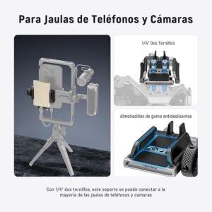 Soporte Universal NEEWER para SSD T5 T7 T9 con Zapata fría/Abrazadera de Cable. Ajustable de 1.6 a 2.6 Pulgadas. ¡Consigue el mejor accesorio para tu disco duro SSD ahora mismo!