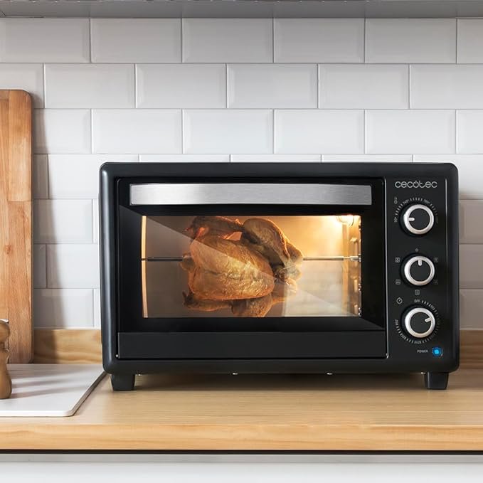Opiniones Cecotec Horno de sobremesa Bake&Toast 3090 Black Gyro, 30 L, 1500 W - Descubre los detalles de este potente horno de 30 litros y 1500 W de Cecotec. ¡Aprovecha las opiniones de otros usuarios para tomar la mejor decisión de compra!