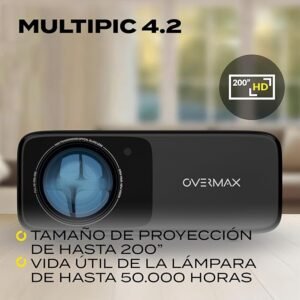 Proyector Full HD 1080p OVERMAX Multipic 4.2 Pro - Opiniones y Características - ¡Descubre el Mejor Home Cinema Compacto de 4500!