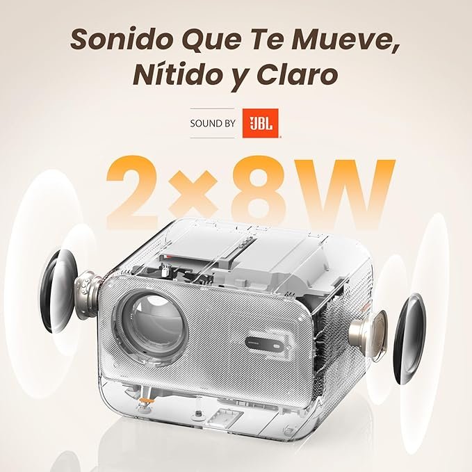 Proyector con Sound by JBL & 1s Auto Focus - Opiniones Proyector Full HD 1080P Nativo Portátil YABER WiFi6 Bluetooth Proyector - 700 ANSI.