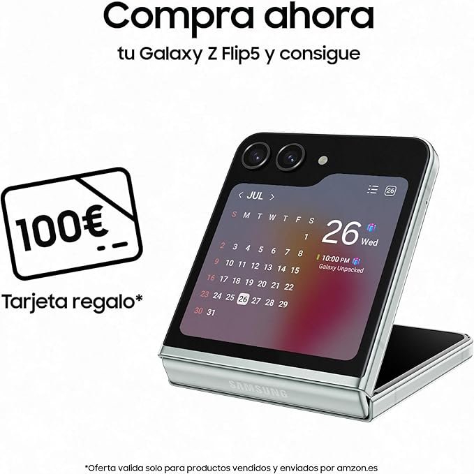 Opiniones Samsung Galaxy Z Flip5, 512 GB - Teléfono Móvil Plegable, Gris Galaxy Watch6 4G LTE, 40 mm - Smartwatch con Correa de Recambio.