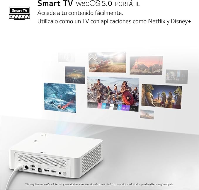 LG CineBeam PF610P - Proyector Full HD con SmartTV, hasta 120'', WebOS 5.0, Lámpara LED RGBB - Opiniones y análisis completo.