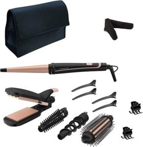 Rowenta Multistyler Infinitos Looks 14 en 1 CF4231: Plancha y rizador para pelo, tenacillas, moldeador y cepillo caliente con revestimiento cerámico. ¡Descubre cómo lograr estilos increíbles!