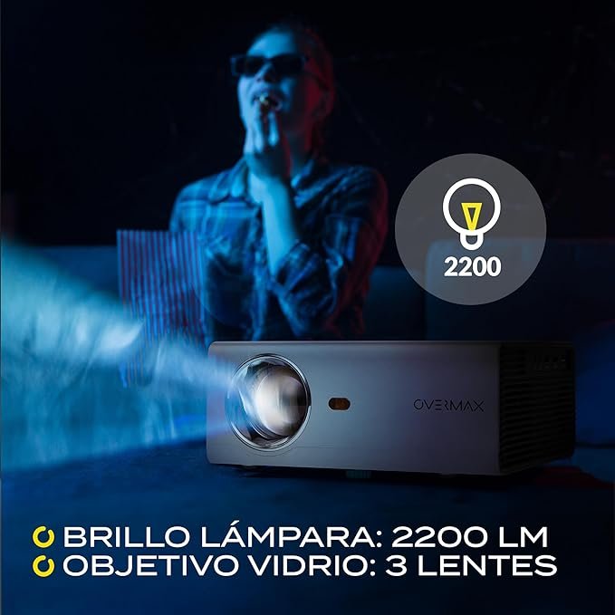 Proyector OVERMAX Multipic 3.5 Full HD LED con WiFi integrado para Home Cinema - Opiniones y Características