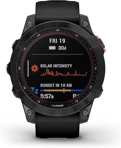 Garmin f?nix 7 - Reloj solar multideportivo GPS, color negro con correa de silicona. ¡Descubre la mejor tecnología para tu entrenamiento!