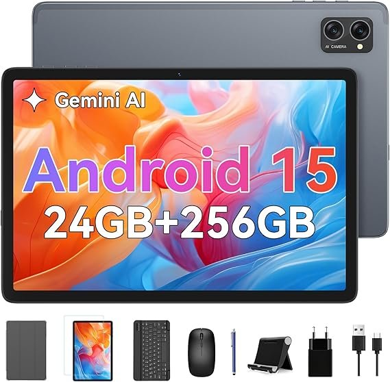 Tablet TAWBEE T20 con Teclado - Potente Tableta Android 15 de Gemini AI, Octa-Core 24GB RAM+256GB ROM - Opiniones y Reseñas 2022