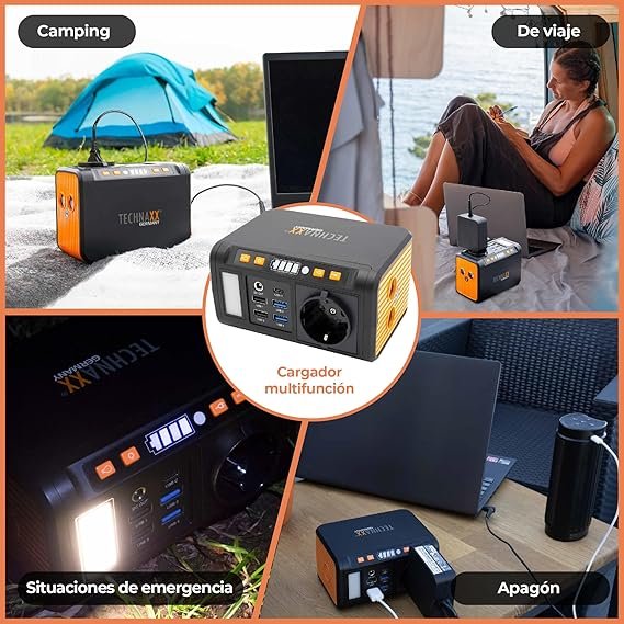 Mini estación de energía TX-205 de Technaxx - Power bank de 74 Wh 230 V con enchufe incorporado - Opiniones y características del producto