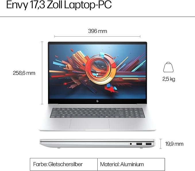 HP Envy Laptop 17-da0157ng Intel Core Ultra 5 125H 1.2 GHz Win 11 Home Intel Graphics 16G A28RDEA Notebook - Opiniones y Reseñas