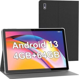 Opiniones Smartpad A10 Tablet 10.1 Pulgadas Android 13 Tablets con Funda, 4+64GB ROM Procesador Quad-Core 5000mAh Batería - ¡Descubre la mejor experiencia de entretenimiento y productividad con la tablet Smartpad A10! Con su potente procesador quad-core y gran capacidad de almacenamiento, podrás disfrutar de un rendimiento óptimo en tus tareas diarias. Además, su batería de 5000mAh te permitirá utilizar la tablet durante horas sin preocuparte por recargarla constantemente. ¡No esperes más y hazte con la tuya!
