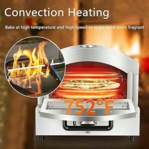 "Horno de Pizza eléctrico Comercial de Acero Inoxidable de 2000 W - Tostadora de Pizza Comercial con cajón de sobremesa | Opiniones y descripción detallada del producto"