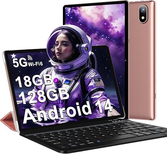 Opiniones Tablet 10 Pulgadas Android 14 con 5G Wi-Fi 6, FHD Tablet con 18 GB RAM + 128 GB ROM (Ampliable a 1TB) - Imagen del producto con tecnología de vanguardia